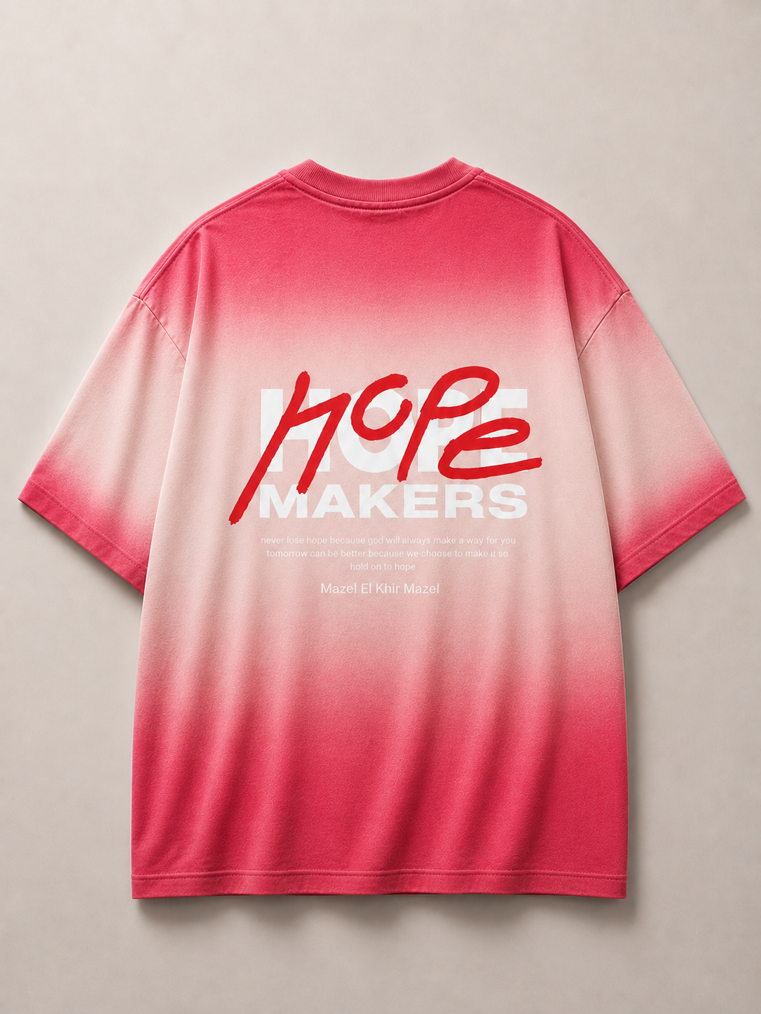 HOPE MAKERS Oversized T-Shirt – Pink